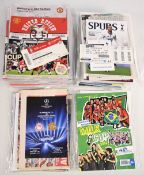 Manchester United FC 2013/14 Home & Away programmes, tickets, menus, and newspaper reports to