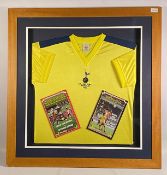 Replica Toffs 1982 FA Cup Final Tottenham Hotspurs Football Shirt, framed and mounted with two final