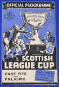 1947 Scottish League Cup final replay at Hampden Park, East Fife v Falkirk programme 1st November