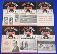1949/50 Manchester Utd home match programmes v Newcastle Utd, Sunderland, Arsenal, Blackpool,