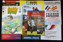 1990-2022 European Nations Rugby programmes (8): RWC Quals: 1990 Italy/Neths/Romania/Spain; 1994
