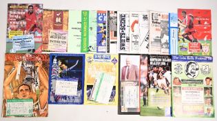 1995/96 Manchester Utd friendly match programmes aways to include International XI (charity match)