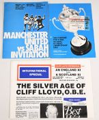 1980/81 England XI v Scotland XI testimonial match programme for Cliff Lloyd (PFA Secretary),