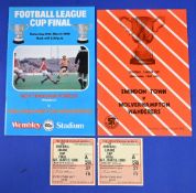 1980 Football League Cup Final Wolves v Nottingham Forest match programme + South Stand seat tickets