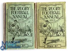 Rugby Football Annuals (2): 1932-3 & 1933-4: Both hardback. G/VG
