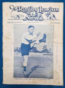 1936 The Rugby League News Australia Issue, May 30th 1936 Sydney v England - with Australian postage