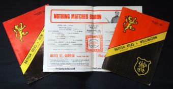 1971 British Lions John Bevan Signed Rugby Programmes (3): Signed by former owner, legendary dual-