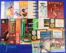 Collection of Wales international home match programmes 1968 England U23s, 1975 England U23s, 1976