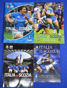 2004-14 Italy v Scotland Rugby Programmes (4): 2004, 10, 12 & 14. Near mint editions.