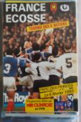 1993-2019 France v Scotland Rugby programmes (14): Run of Paris visits by the Scots over some 26