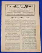Pre-War 1933/1934 West Bromwich Albion reserves v Manchester United Central League match programme