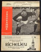 1969 Combined S Universities v Barbarians Rugby Programme: Usual detailed Newlands issue of the