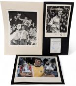 Period Football signed Photographs, to include QPR Stan Bowles B&W image with COA art & Icons,