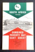 1965 Poverty Bay v S Africa Rugby Programme: Neat attractive scarcer A5 issue for the tour opener.