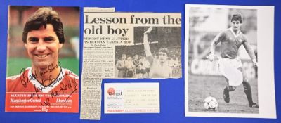 1983 Martin Buchan testimonial match programme at Old Trafford Manchester Utd v Aberdeen signed 
