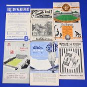 1953/54 Manchester Utd away league match programmes Bolton Wanderers, Preston NE, Wolves (
