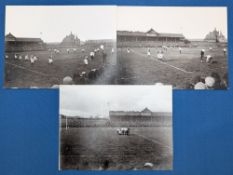 1901 3x Rugby League Challenge Cup Final reprinted Photographs Batley v Warrington at Headingly