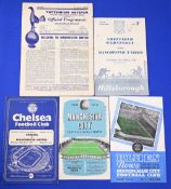 1957/58 Manchester Utd league away match programmes Manchester City (including insert), Birmingham