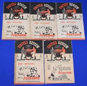 1947/48 Manchester Utd home match programmes to include Huddersfield Town, Stoke City, Aston