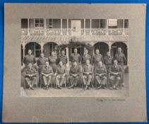 Matt Busby: Army team b&w photo with officers in Army uniform stationed in Bournemouth 1945/46, Matt