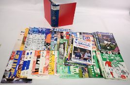 Scottish Football programmes to include a Rangers programmes x40 including European plus binder