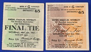 Tickets: 1961 FAC final match ticket Tottenham Hotspur (double season) v Leicester City 6 May