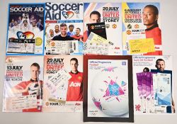 Manchester United FC related memorabilia to include at Old Trafford Soccer Aid 2010 programme and