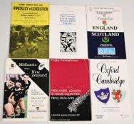 Cross Section of 1960s-90s Rugby Programmes (6): Midlands, London & Home Counties v NZ 1967 (