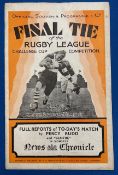 1933 Rugby League Challenge Cup Final Programme, Huddersfield v Warrington, all complete - slight