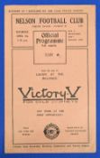 1927/1928 Scarce Issue Nelson v Darlington Div. 3 (North) match programme 7 April 1928, fold out