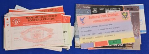 Tickets: 1991/92 Manchester Utd home match tickets to include Spurs, Nottingham Forest, Southampton,