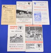 Selection of Dunfermline Athletic home match programmes 1950/51 Dumbarton, 1961/62 FK Vardar (