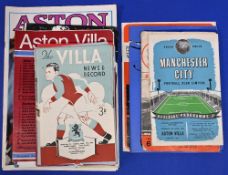 Collection of Aston Villa home match programmes 1948/49 Sunderland, 1949/50 Stoke City, 1957/58