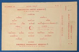 1946/47 Manchester Utd reserves v Sheffield Wednesday reserves Central League 14 December 1946,