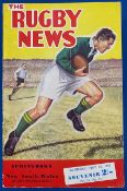 Scarce 1956 NSW v S Africa Rugby Programme: Striking cover on this attractive compact Rugby News