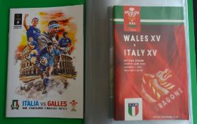 1993-2023 Wales & Italy H and A Rugby Programmes etc (17): More of these were in Rome than in