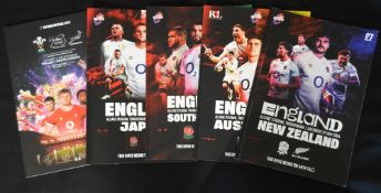 2024 Major Nations in the Autumn Tests Rugby Programmes (5): England v New Zealand, Australia, S