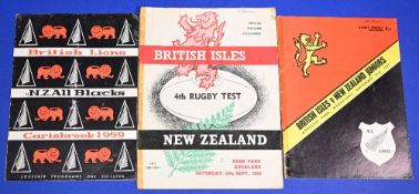 1959 British & I Lions in New Zealand Test Rugby Programmes etc (3): 1st test at Dunedin, fold, G;