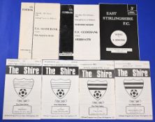 Selection of East Stirling Clydebank home match programmes 1964/65 Stenhousemuir (SL Cup 8 August