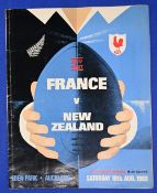 1968 France Test in New Zealand Rugby Programme: Another splendid cover and good content for this