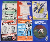 Selection of Scotland international home match programmes 1948 Ireland (selotape to fold), 1949
