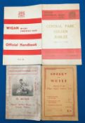 Wigan Rugby League Souvenir Programmes & Club Histories to include Sullivan's Boys 1946, Cherry
