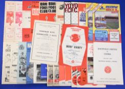 Collection of Yorkshire club programmes to include BARNSLEY HOMES 1956/57 All Star XI, 1959/60