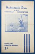1955/56 Huddersfield Town reserves v Manchester United Central League 4 page programme 25 February