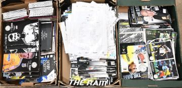 Derby County FC Three boxes of modern home football programmes and team sheets with the majority