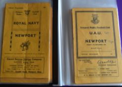 1960-66 Newport RFC Rugby Programmes (c.100): Another splendid sleeved Black & Ambers selection in