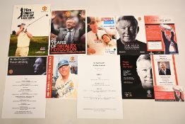Sir Alex Ferguson Football memorabilia to include a 2012 Charity Golf Day brochure, 25 Years of