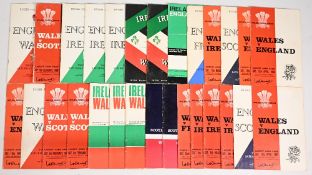 1966-69 Five Nations Rugby Programmes (30): With much duplication, hence guide prices, from 17