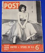 1952 Picture Post magazine featuring USA tour match Manchester Utd v Spurs dated 5 July1952 with