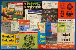 1967-2010 Internation Football programmes with tickets and signatures, to include England V